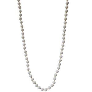 Vintage Trifari White Bead Necklace Elegant Classic Minimalist Fashion Jewelry